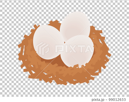 Bird nest with egg clipart, Illustration of a Bird Nest with Egg