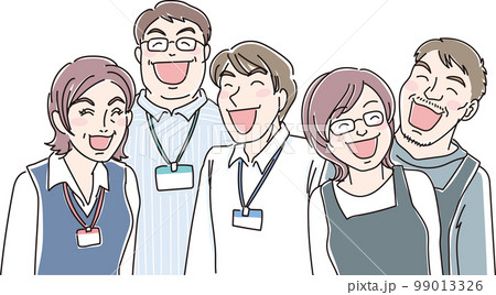 Smile_笑顔の人達_働く人5人 Smile_笑顔の人達_働く人5人 99013326