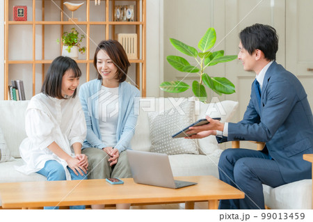 訪問　ビジネス　親子 99013459