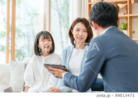 訪問　ビジネス　親子 99013473