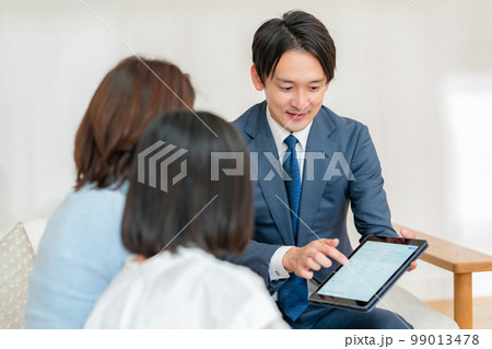 訪問　ビジネス　親子 99013478