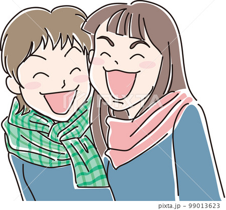 Smile_笑顔の人_女子高生2人_切り抜き 99013623