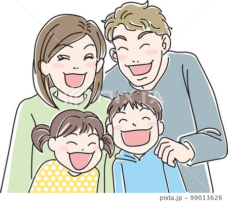 Smile_笑顔の人_若いファミリー_切り抜き 99013626