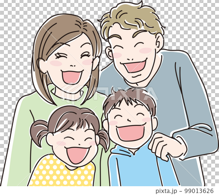Smile_笑顔の人_若いファミリー_切り抜き 99013626
