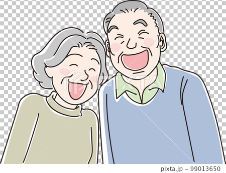 Smile_笑顔の人_高齢男女2人_切り抜き Smile_笑顔の人_高齢男女2人_切り抜き 99013650