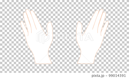 Simple right hand and left hand Both hands body parts 99014391