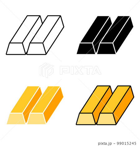 Gold in flat style isolated 99015245