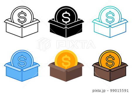 Money Box in flat style isolated 99015591