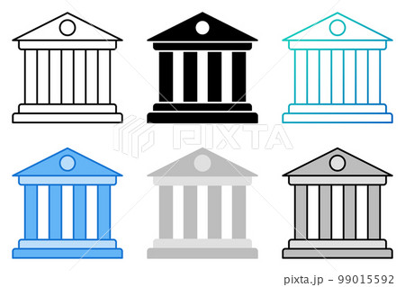 Bank in flat style isolated 99015592