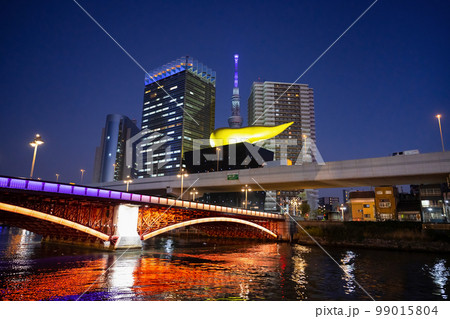 東京水辺ライン船上から見た夕景 東京水辺ライン船上から見た夕景 99015804