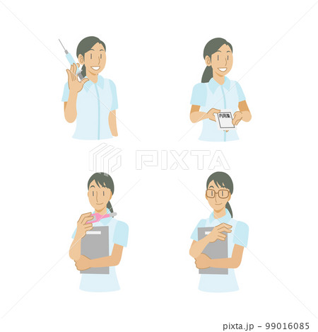 働く看護婦のベクター素材 99016085