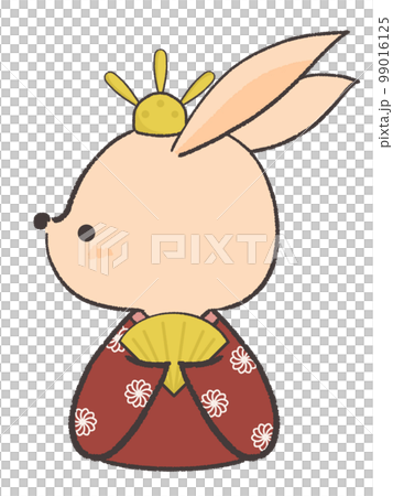まつり おひなさまのイラスト ウサギ 線あり まつり おひなさまのイラスト ウサギ 線あり 99016125