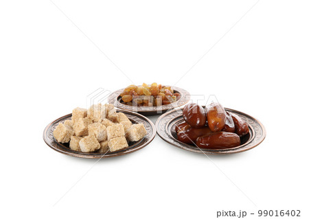 Concept of Muslim holy month Ramadan Kareem, isolated on white background Concept of Muslim holy month Ramadan Kareem, isolated on white background 99016402