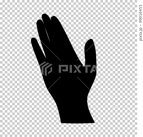 Simple left hand one hand body parts silhouette 99016455