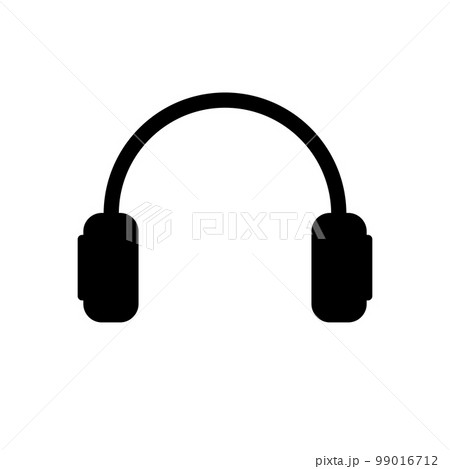 Headphones icon on white. 99016712