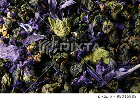 Concept of tasty hot drink, Anchan tea, close up Concept of tasty hot drink, Anchan tea, close up 99016988