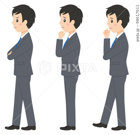 横向きスーツ男性全身7 横向きスーツ男性全身7 99017611