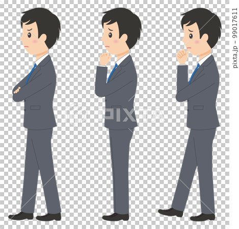 横向きスーツ男性全身7 横向きスーツ男性全身7 99017611