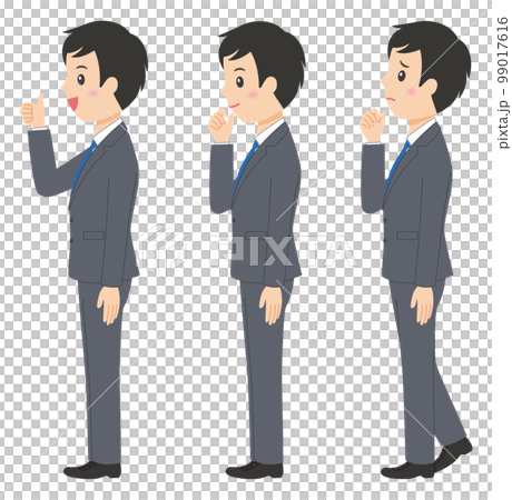 側身套裝男全身3 99017616