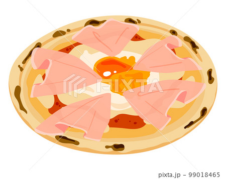 ピザ、ビスマルクピザのベクターイラスト 99018465