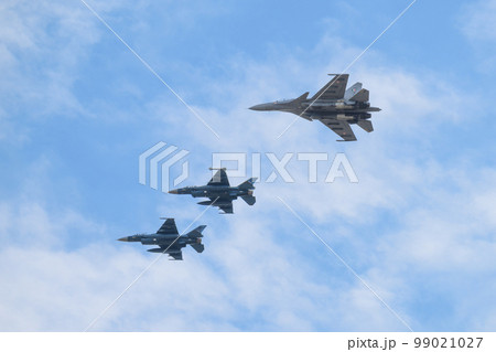 航空自衛隊F-2&インド空軍スホーイSu-30MKI編隊 99021027