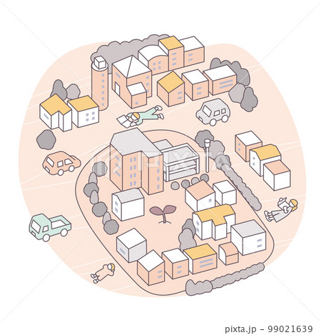 街の中心。成長する都市と人々 街の中心。成長する都市と人々 99021639