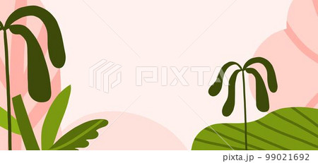 Hand drawn abstract graphic clipart illustration vector background banner of composition with abstract spring landscape nature,tropical landscape panorama with copy space.Modern botanical design. Hand drawn abstract graphic clipart illustration vector background banner of composition with abstract spring landscape nature,tropical landscape panorama with copy space.Modern botanical design. 99021692