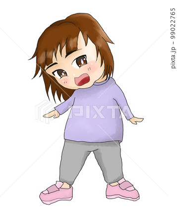 首をかしげる女の子 99022765