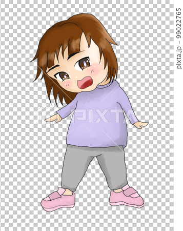 首をかしげる女の子 99022765