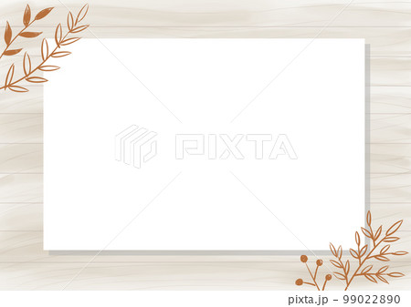 葉っぱの背景　木目の背景　葉　木目　フレーム 99022890