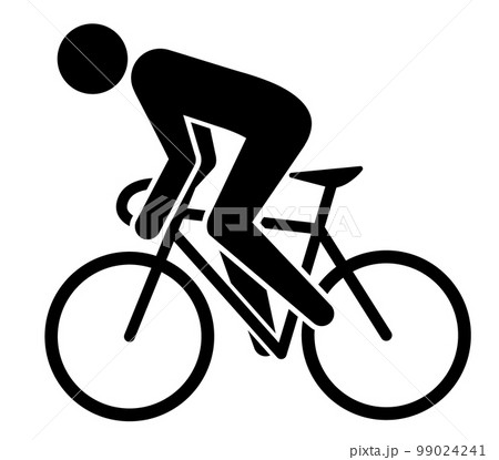 自転車レーサー　サイクリスト　ピクトグラム 99024241