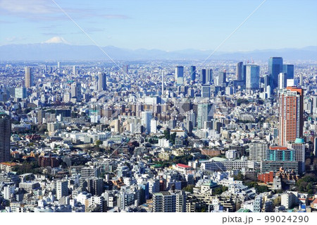 東京タワー特別展望台（トップデッキ）から見た富士山方面の眺め 99024290