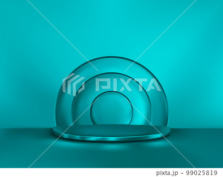 Minimalism abstract background with a pedestal. 3d vector stage. Podium for show 99025819