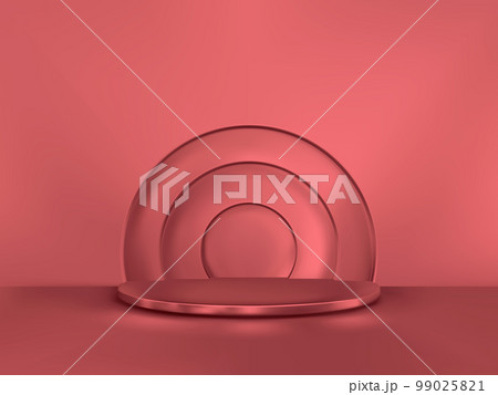 Minimalism abstract background with a pedestal. 3d vector stage. Podium for show 99025821
