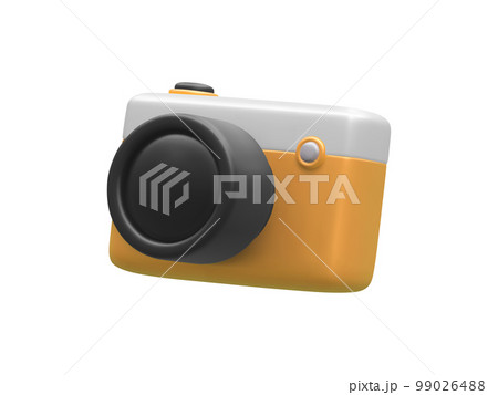 3d realistic camera isolated on white background. Vector illustration 99026488