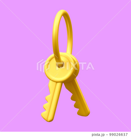 3d realistic golden bunch of keys isolated in light background. Vector illustration 3d realistic golden bunch of keys isolated in light background. Vector illustration 99026637