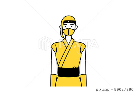 忍者のコスプレをした女性 99027290