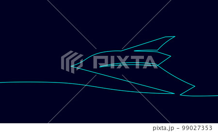 One continuous line combat drone low poly concept. Unmanned military aerial vehicle battlefield UAV target acquisition. War drone airplane army strikes conflict vector illustration 99027353
