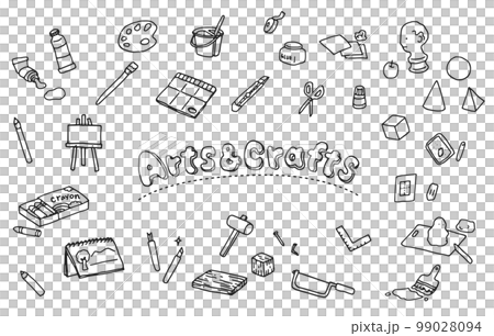 美術図工イラスト(線画) 99028094