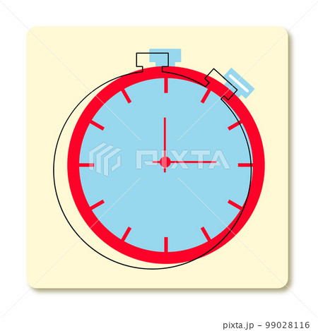 the isolated blue and red flat simple stopwatch the isolated blue and red flat simple stopwatch 99028116
