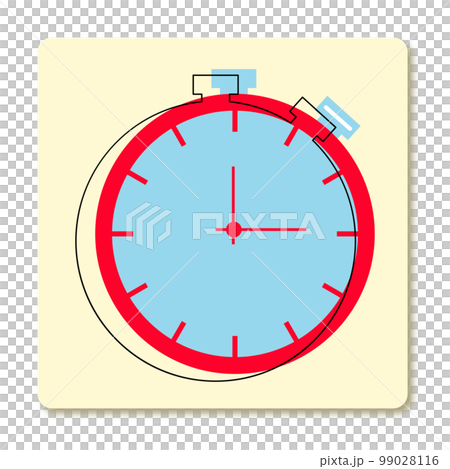 the isolated blue and red flat simple stopwatch the isolated blue and red flat simple stopwatch 99028116