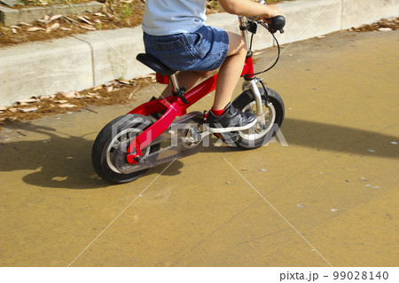 ペダル付きキックバイクに乗る子供(5歳児/男の子) ペダル付きキックバイクに乗る子供(5歳児/男の子) 99028140