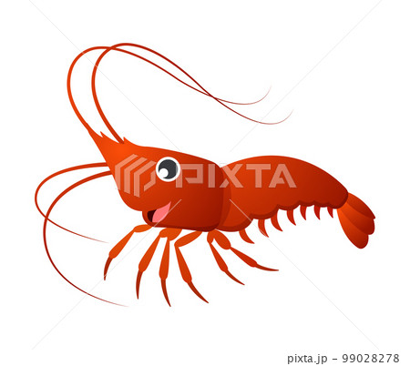 Crayfish cartoon character . Vector . 99028278