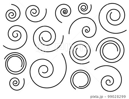 Hand drawn doodle spiral 99028299