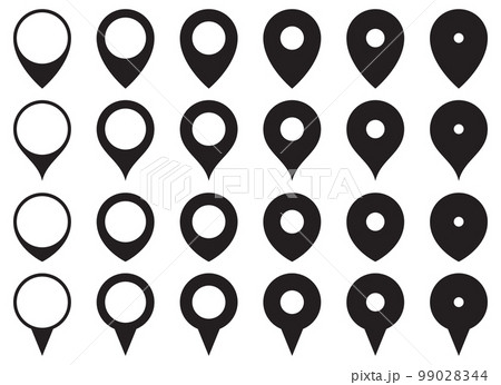Map location pin icon set vector illustration 99028344
