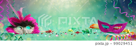 Carnival celebration in Europe. Party decoration. 99029451