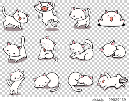 【套】可愛的白貓插畫③/12只動物 【套】可愛的白貓插畫③/12只動物 99029489