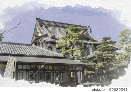 水彩画風 掛川 大日本報徳社 仰徳記念館と大講堂 静岡県掛川市 水彩画風 掛川 大日本報徳社 仰徳記念館と大講堂 静岡県掛川市 99029541