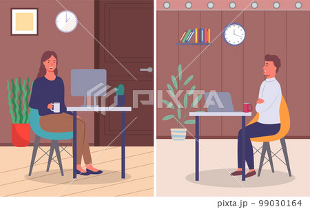 Office workers. Co-workers. Colleagues discuss project teamwork. Office staff work and communication Office workers. Co-workers. Colleagues discuss project teamwork. Office staff work and communication 99030164