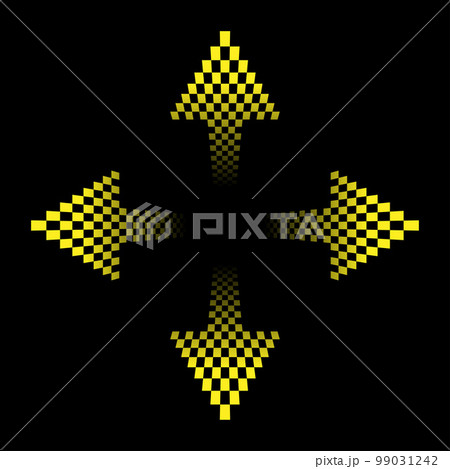 Sport flags four arrows yellow 99031242